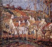 Camille Pissarro Red roof house Sweden oil painting artist